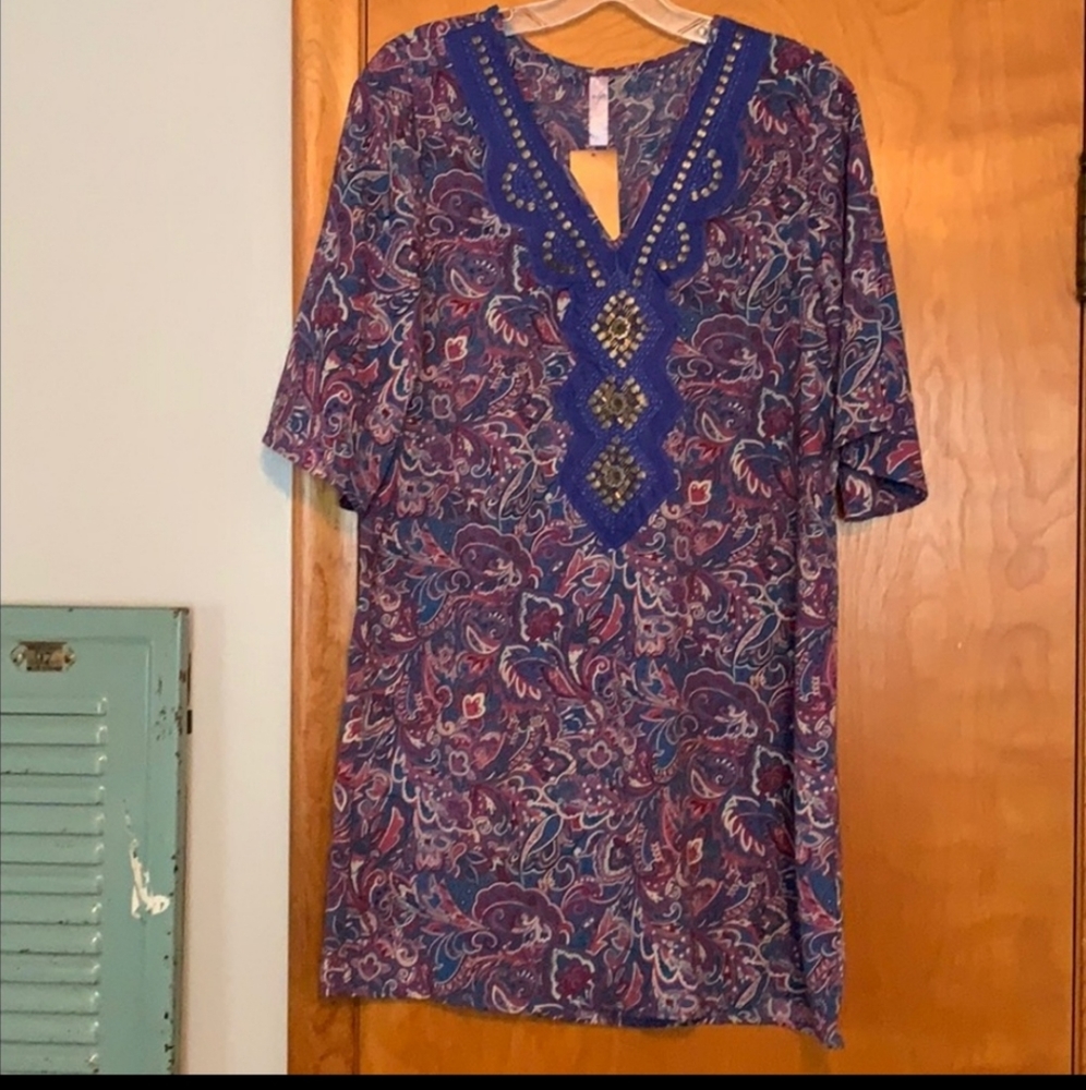 Mid Century Modern Style Tunic or Cover Up